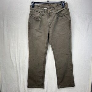Carhartt Relaxed Fit Canvas Pants Mens 32x30 Olive Green 100096-909 Y2K MARKS
